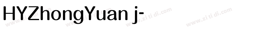 HYZhongYuan j字体转换
